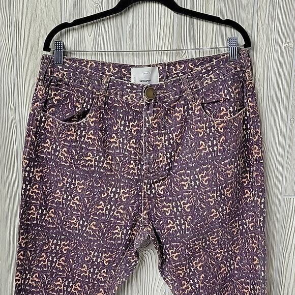 One Teaspoon Azteca Leopard Tapered Denim Jeans Womens Size 29 NWT - Picture 2 of 15